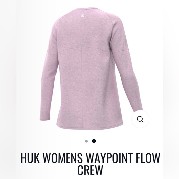 NWT Huk Women’s Waypoint Crew Long Sleeve Tee Large Winsome Orchid Purple - Picture 2 of 11